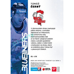 2024/25 Sportzoo ELH 1. serie #BL-26 Tomáš Černý Blueliners