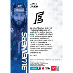 2024/25 Sportzoo ELH 1. serie #BL-28 Janis Jaks Blueliners