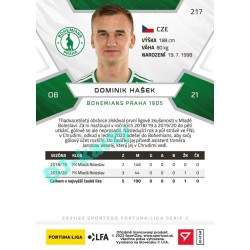 2021/22 Sportzoo Fortuna Liga 2. série #217 Dominik Hašek