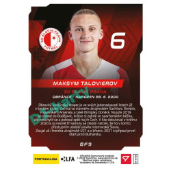 2021/22 Sportzoo Fortuna Liga 2. série #BF9 Maksym Talovierov BRIGHT FUTURE