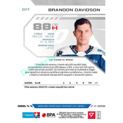 2024/25 Sportzoo ELH 1. serie #077 Brandon Davidson