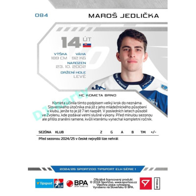 2024/25 Sportzoo ELH 1. serie #084 Maroš Jedlička