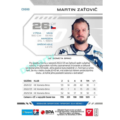 2024/25 Sportzoo ELH 1. serie #088 Martin Zaťovič