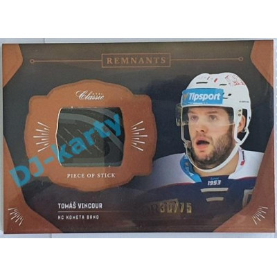 2020/21 OFS 1. série Tomáš Vincour #RPS-TVI 30/75 Game Used Remnants