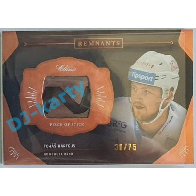 2020/21 OFS 1. série Tomáš Bartejs #RPS-TBA 30/75 Game Used Remnants