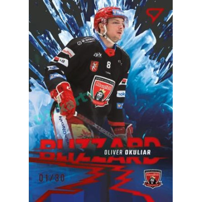 2023/24 Sportzoo ELH 1. série #BL-06 Oliver Okuliar Blizzard Limited xx/30
