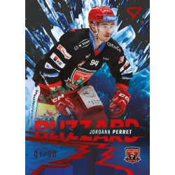 2023/24 Sportzoo ELH 1. série #BL-07 Jordann Perret Blizzard Limited xx/30