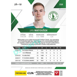 2022/23 Sportzoo Fortuna Liga 2. série #358 Jan Matoušek