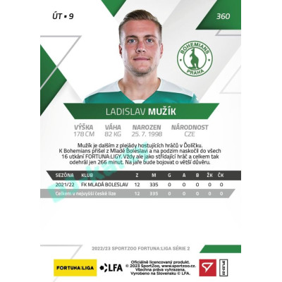 2022/23 Sportzoo Fortuna Liga 2. série #360 Ladislav Mužík