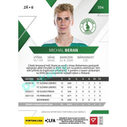 2022/23 Sportzoo Fortuna Liga 2. série #354 Michal Beran