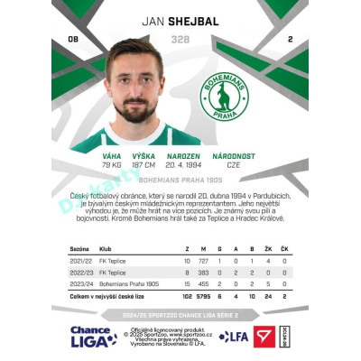 2024/25 Sportzoo Chance Liga 2. série #328 Jan Shejbal