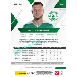 2022/23 Sportzoo Fortuna Liga 1. série #168 Antonín Křapka
