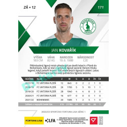 2022/23 Sportzoo Fortuna Liga 1. série #171 Jan Kovařík