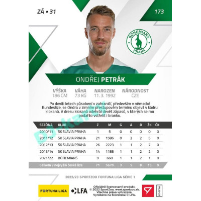 2022/23 Sportzoo Fortuna Liga 1. série #173 Ondřej Petrák