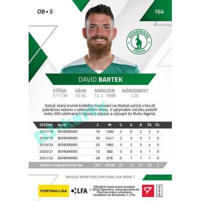 2022/23 Sportzoo Fortuna Liga 1. série #164 David Bartek