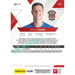 2022/23 Sportzoo Fortuna Liga 2. série #370 Jakub Šiman