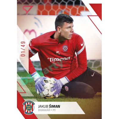 2022/23 Sportzoo Fortuna Liga 2. série #370 Jakub Šiman Red xx/49