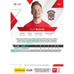 2022/23 Sportzoo Fortuna Liga 1. série #192 Filip Blecha