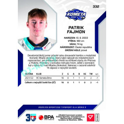 2022/23 Sportzoo ELH 2. série #332 Patrik Fajmon
