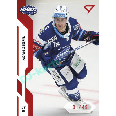 2022/23 Sportzoo ELH 1. série #198 Adam Zbořil Red xx/49