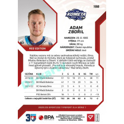 2022/23 Sportzoo ELH 1. série #198 Adam Zbořil Red xx/49
