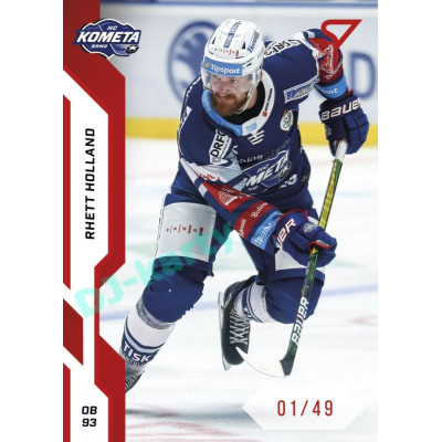 2022/23 Sportzoo ELH 1. série #184 Rhett Holland Red xx/49