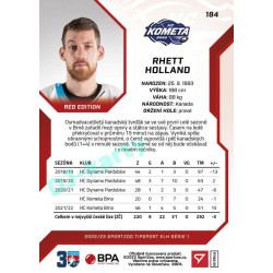 2022/23 Sportzoo ELH 1. série #184 Rhett Holland Red xx/49