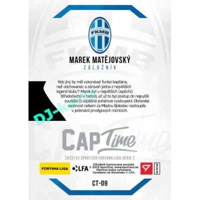 2022/23 Sportzoo Fortuna Liga 2. série #CT-09 Marek Matějovský Captime