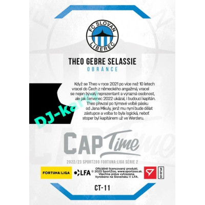 2022/23 Sportzoo Fortuna Liga 2. série #CT-11 Theo Gebre Selassie Captime