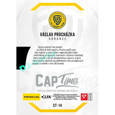 2022/23 Sportzoo Fortuna Liga 2. série #CT-14 Václav Procházka Captime