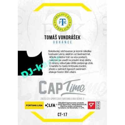 2022/23 Sportzoo Fortuna Liga 2. série #CT-17 Tomáš Vondrášek Captime