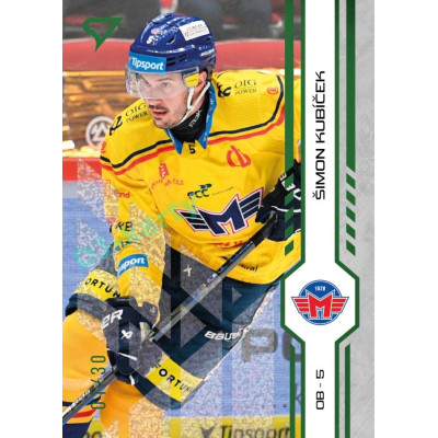 2024/25 Sportzoo ELH 1. serie #095 Šimon Kubíček Green Glitter xx/30