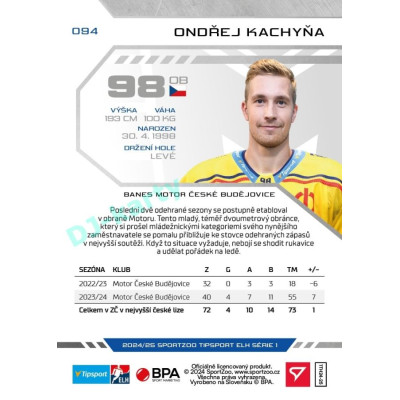 2024/25 Sportzoo ELH 1. serie #094 Ondřej Kachyňa