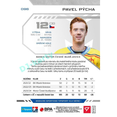2024/25 Sportzoo ELH 1. serie #096 Pavel Pýcha