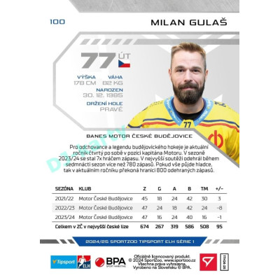 2024/25 Sportzoo ELH 1. serie #100 Milan Gulaš