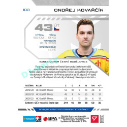 2024/25 Sportzoo ELH 1. serie #103 Ondřej Kovařčík