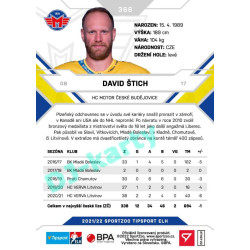 2021/22 Sportzoo TIPSPORT ELH 2. série #366 David Štich