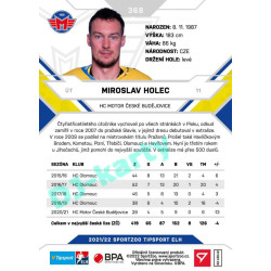 2021/22 Sportzoo TIPSPORT ELH 2. série #368 Miroslav Holec