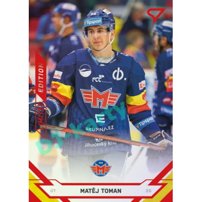 2021/22 Sportzoo TIPSPORT ELH 2. série #370 Matěj Toman Red xx/49