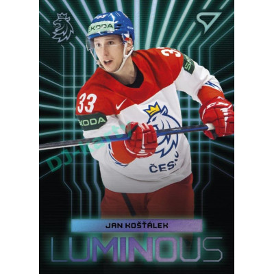 2024 Sportzoo Hokejové ČESKO #LS-10 Jan Košťálek Luminous Blue