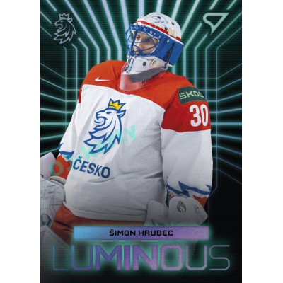 2024 Sportzoo Hokejové ČESKO #LS-02 Šimon Hrubec Luminous Blue
