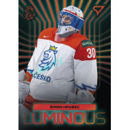 2024 Sportzoo Hokejové ČESKO #LS-02 Šimon Hrubec Luminous Red