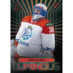 2024 Sportzoo Hokejové ČESKO #LS-02 Šimon Hrubec Luminous Red