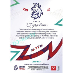 2024 Sportzoo Hokejové ČESKO #ZR-07 Aneta Tejralová Národní tým ŽEN