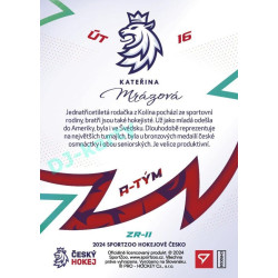 2024 Sportzoo Hokejové ČESKO #ZR-11 Kateřina Mrázová Národní tým ŽEN