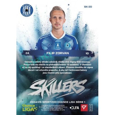 2024/25 Sportzoo Chance Liga 1. série #SK-20 Filip Zorvan Skillers