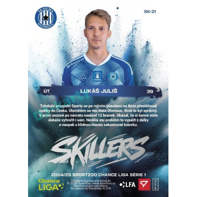 2024/25 Sportzoo Chance Liga 1. série #SK-21 Lukáš Juliš Skillers