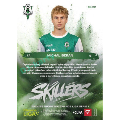 2024/25 Sportzoo Chance Liga 1. série #SK-22 Michal Beran Skillers