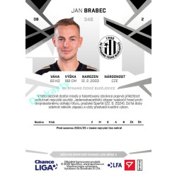 2024/25 Sportzoo Chance Liga 2. série #346 Jan Brabec