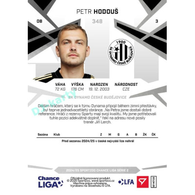 2024/25 Sportzoo Chance Liga 2. série #348 Petr Hodouš